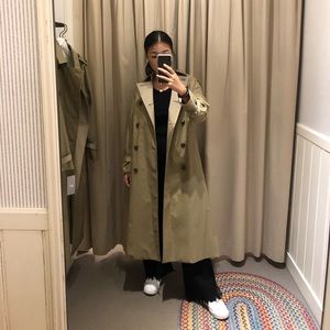 Beams two toned trench coat
